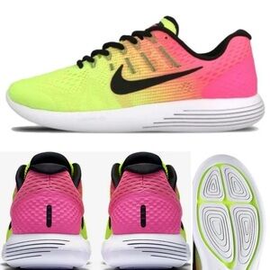 Womens Nike Lunarglide 8 SIZE 9 OC Unlimited Olympic Collection Pink/Yellow